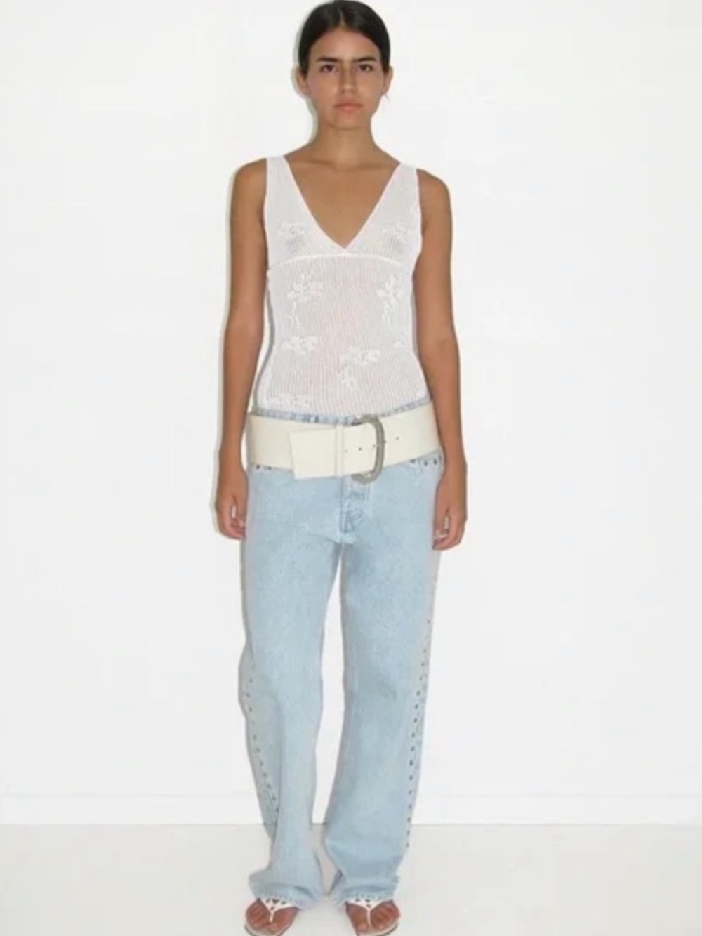 Paloma Wool Crochet Knit Tank in Black